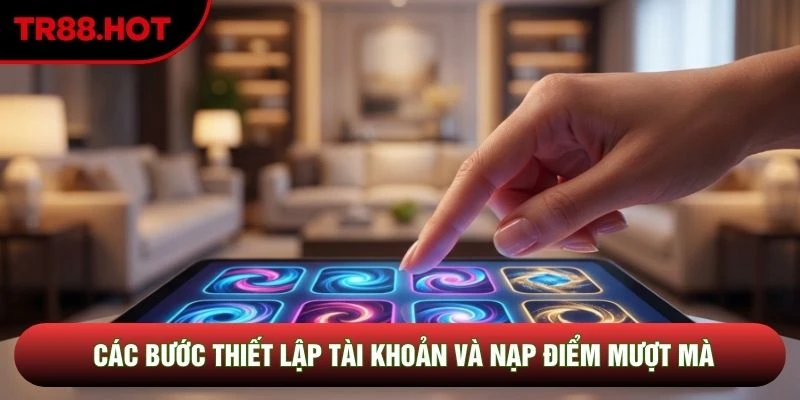 Các bước thiết lập tài khoản và nạp điểm mượt mà